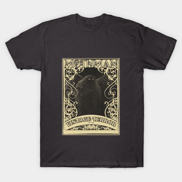 Mothman Vintage Terror T-Shirt by theartofron